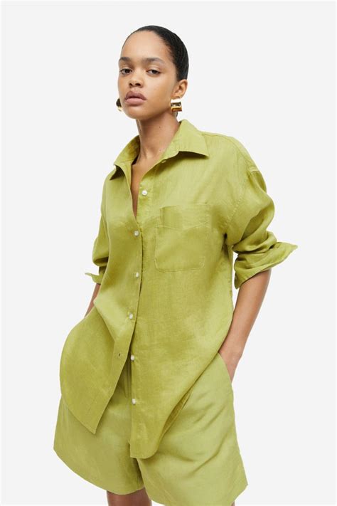 chemise en lin oversize femme